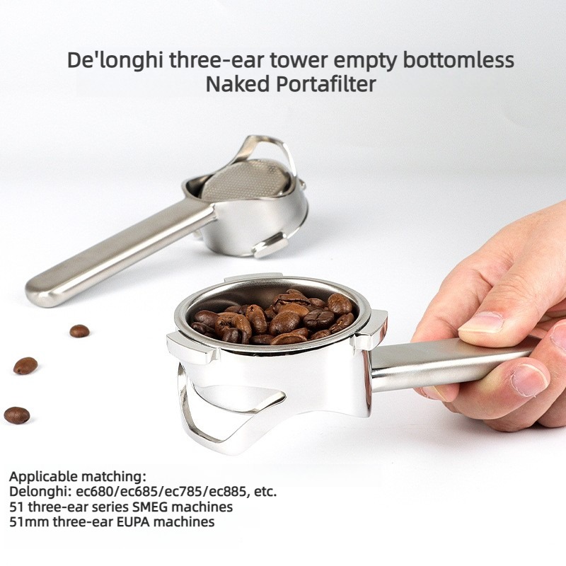 Coffee Equipment - Delonghi Portafilter Tanpa Dasar 51mm, Gagang