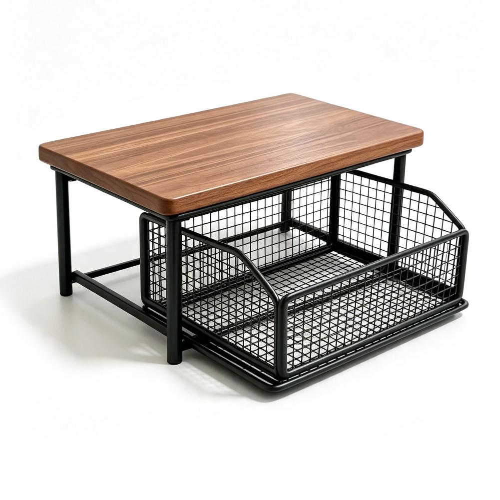 Coffee Equipment Holder - Rak Penyimpanan Mesin Kopi dengan Laci,