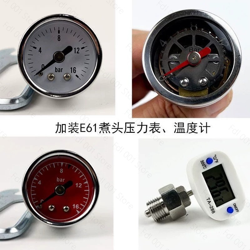 Pressure Gauge Espresso - Kit Peningkatan Mesin Espresso E61 dengan
