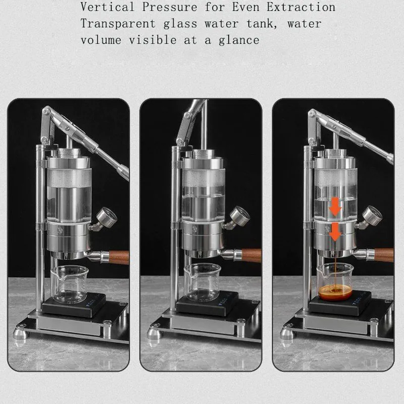 Pressure Gauge Espresso - Mesin Espresso Manual dengan Tuas Stainless