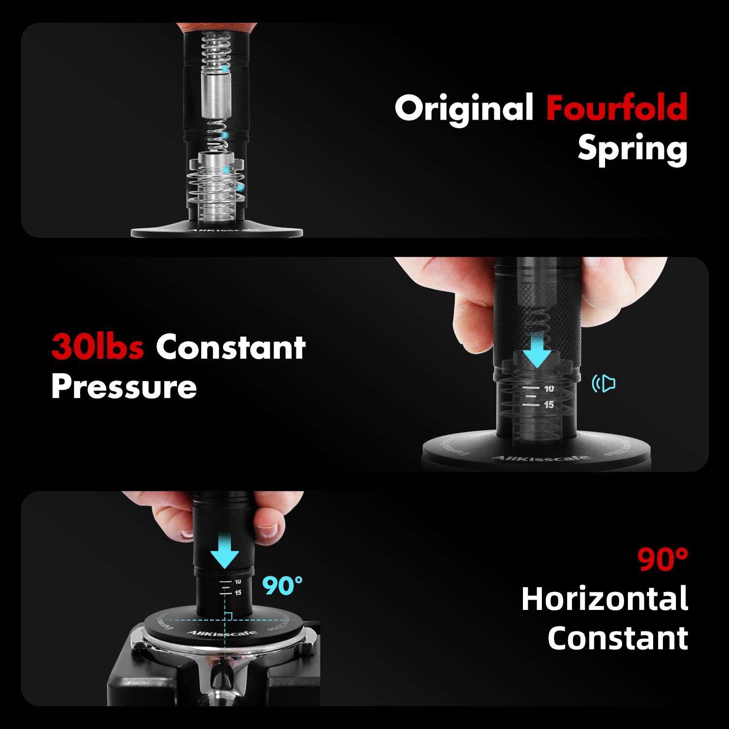AliKisscafe Coffee Tamper Impa - Pressure Gauge Espresso ulasan dan harga