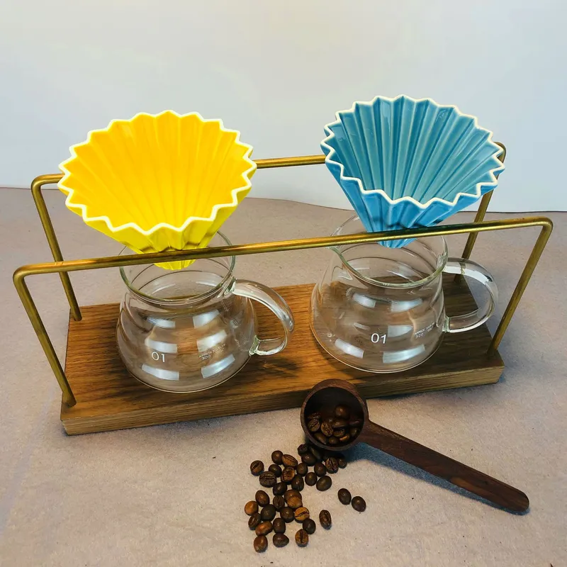 Penyangga Filter Kopi Kuningan - Coffee Equipment Holder ulasan dan harga